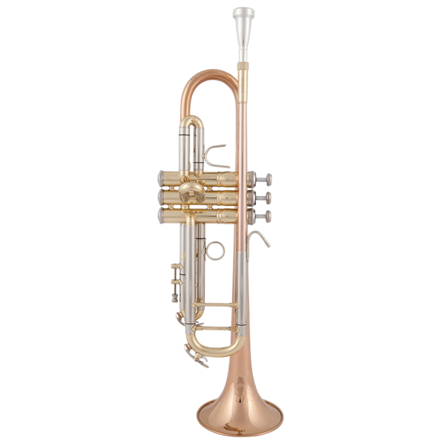 JM Silver plated Trumpet High Quality Brass Gold Lacquer B Flat Playing Musical Instrument Trumpet with Mouthpiece Case