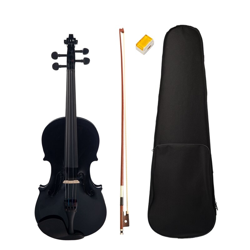 4/4 Black Maple Violin with Bass Dul Top Alloy Tail Violin
