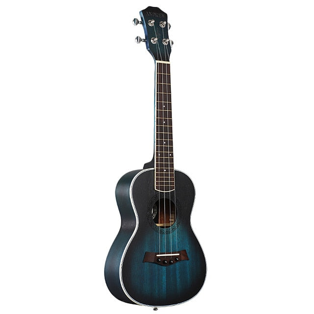 ABGZ-Andrew Ukulele Concert Ukulele 23 Inch 4 Strings Guitar Hawaiian Mahogany Blue Uke Stringed Instrument