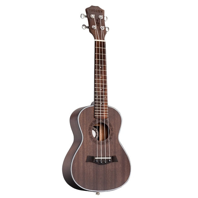 ANDREW 23 Inch Ukulele Concert Ukulele 4 Nylon Strings Mini Guitar Hawaiian Mahogany Stringed Instruments Rosewood fingerboard