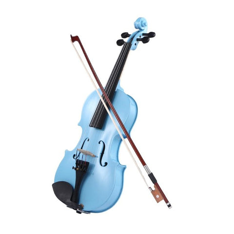 Handmade 1/8 Size  Acoustic Violin Gloss 4 Color Fiddle with Case Bow Rosin Musical Instrument For Beginner Music Lover training