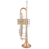 JM Silver plated Trumpet High Quality Brass Gold Lacquer B Flat Playing Musical Instrument Trumpet with Mouthpiece Case