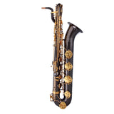JM High Quality Baritone E Flat Saxophone New Arrival Brass Black Nickel Plated Sax Musical Instruments with Mouthpiece Case