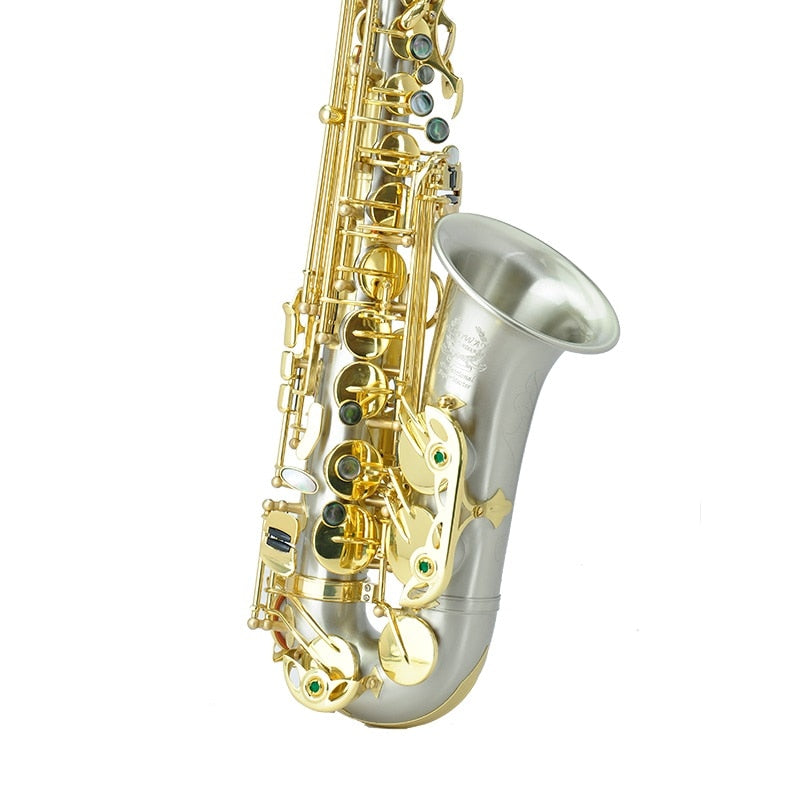 White brass bE saxophone Band playing falling tune E/F SAX alto Eb Sax professional playing alto saxophone free saxophone case