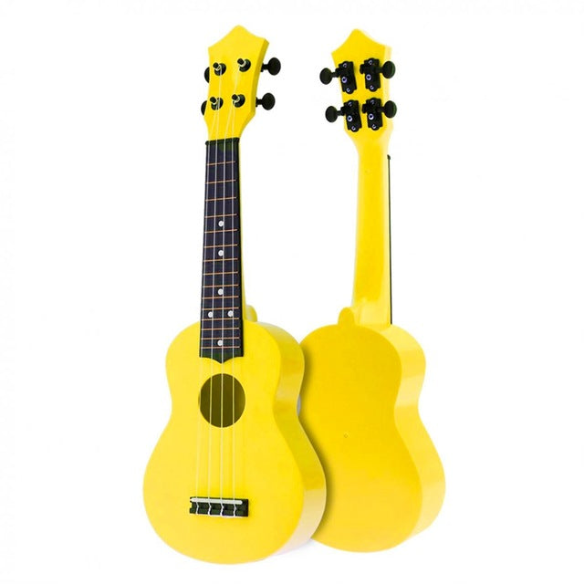 21 Inch Acoustic Ukulele Uke 4 Strings Hawaii Guitar Guitar Instrument for Kids and Music Beginner Yellow