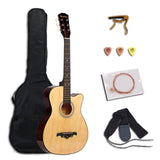 38/41 inch Acoustic Guitar for Beginners Guitar Sets with Capo Picks 6 Strings Guitar Basswood  Musical Instruments AGT166