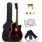 38/41 inch Acoustic Guitar for Beginners Guitar Sets with Capo Picks 6 Strings Guitar Basswood  Musical Instruments AGT166