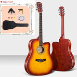 38/41 inch Acoustic Guitar for Beginners Guitar Sets with Capo Picks 6 Strings Guitar Basswood  Musical Instruments AGT166