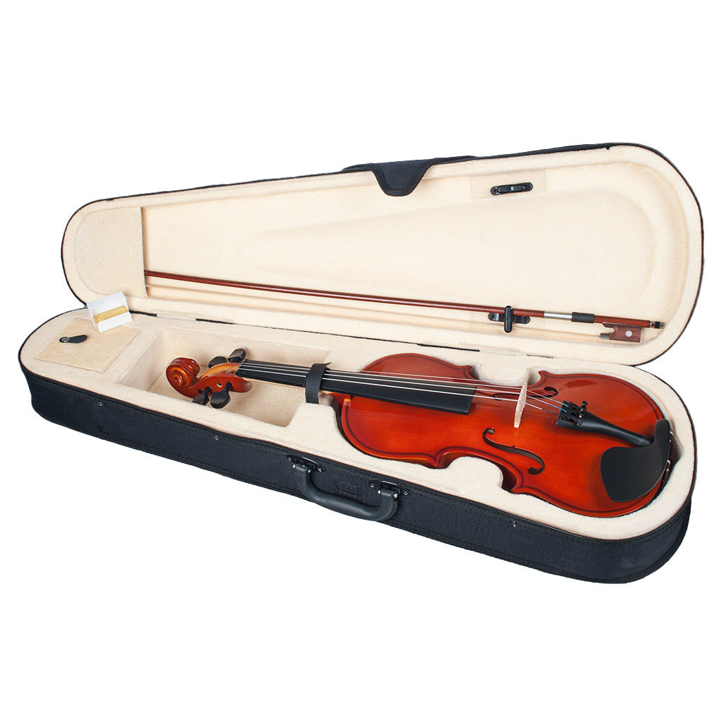 Acoustic Violin 1/4 Full Size Wood Fiddle With Bow Carry Case Kits for Musical Lover Student