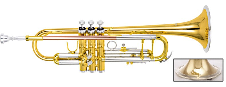 Bb Professional Trumpet Brass trompete Lacquer Finish with Case and mouthpiece Musical instruments