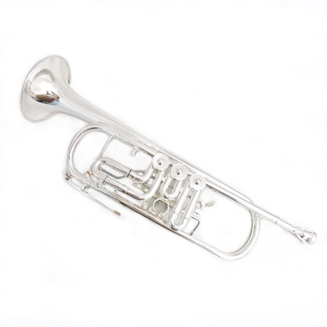 Bb Rotary Trumpet with case mouthpiece B Flat trumpets Musical instruments Brass Body Lacquer Finish