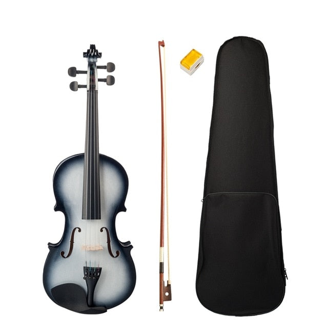 4/4 Violin High Gloss Finish 4/4 Violin Black and White Beginner Violin