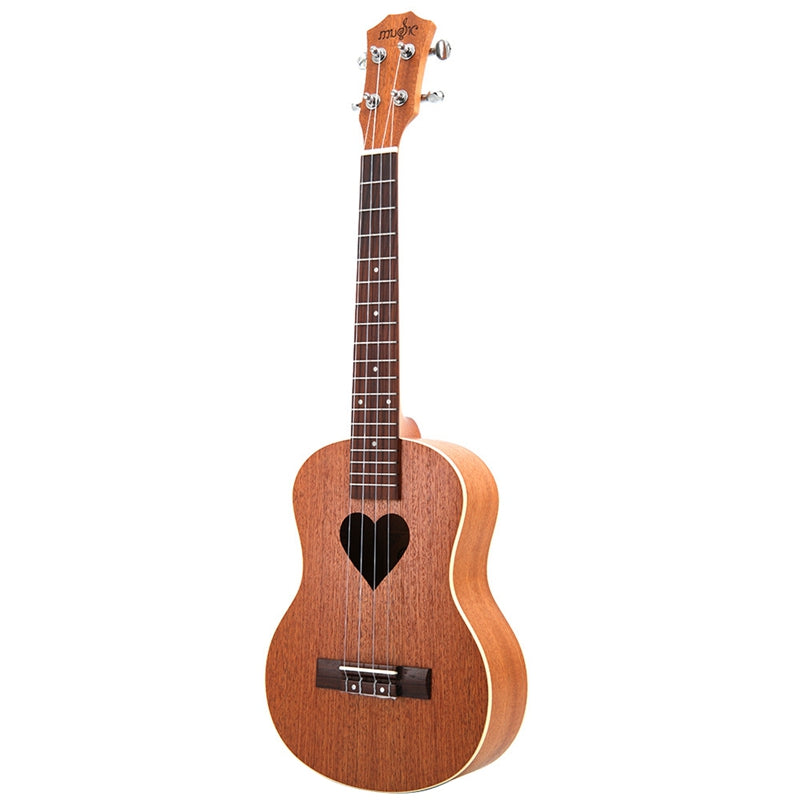 26 Inch Sapele Wood 19 Fret 26 Inch Tenor Ukulele Metal String Tuning Pegs Acoustic Cutaway Guitar Rosewood Fingerboard Hawaii