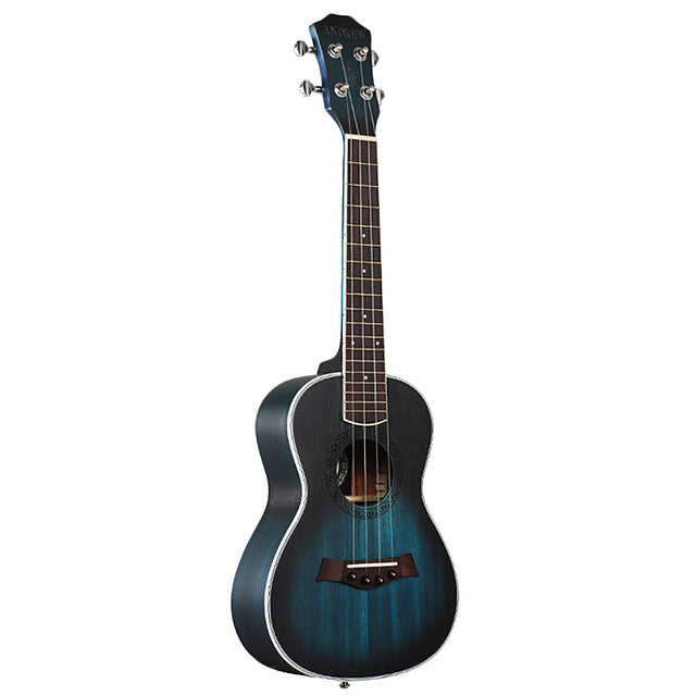 ABUO-Andrew Ukulele Concert Ukulele 23 Inch 4 Strings Guitar Hawaiian Mahogany Blue Uke Stringed Instrument