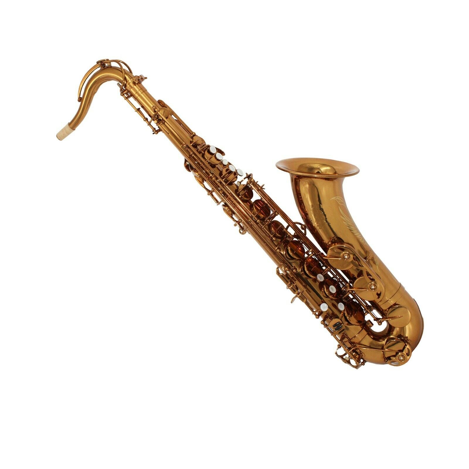 music dark gold lacquer tenor saxophone Mark VI type no F# white PC case