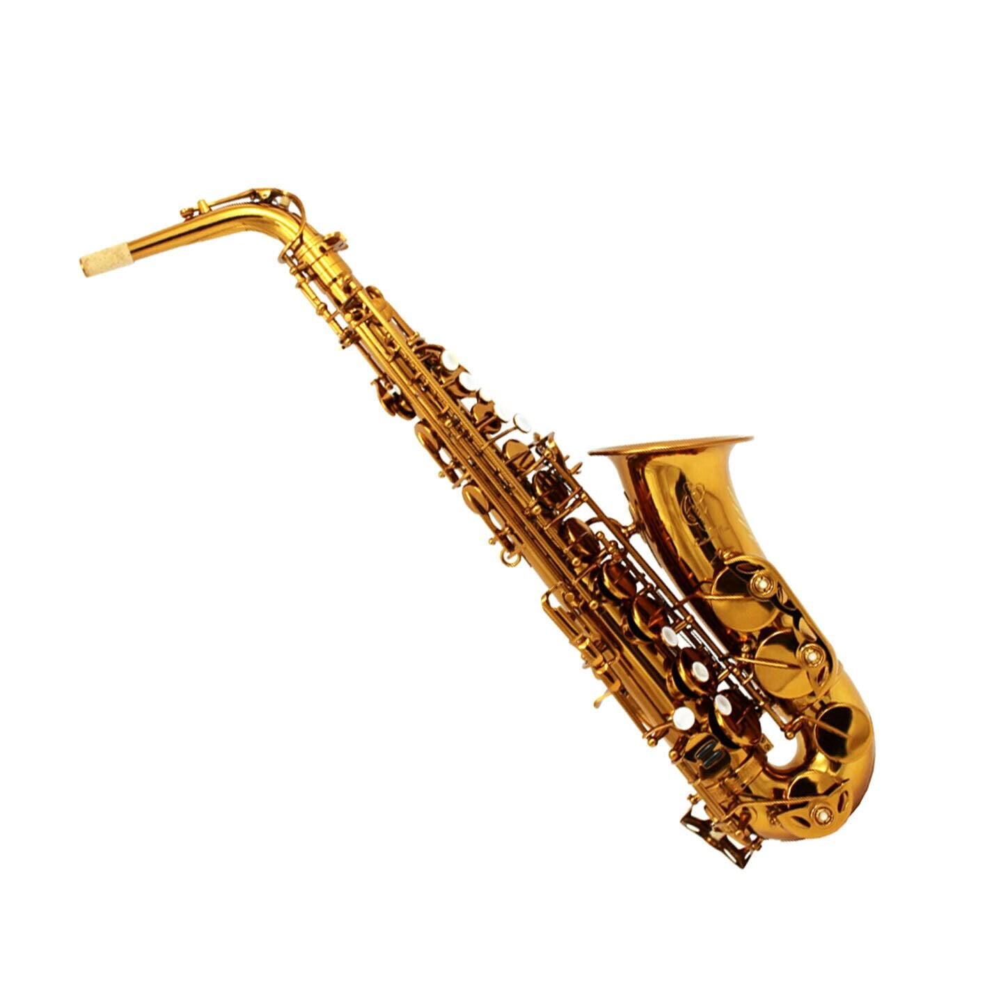music dark gold lacquered alto saxophone Mark VI type high grade PC case