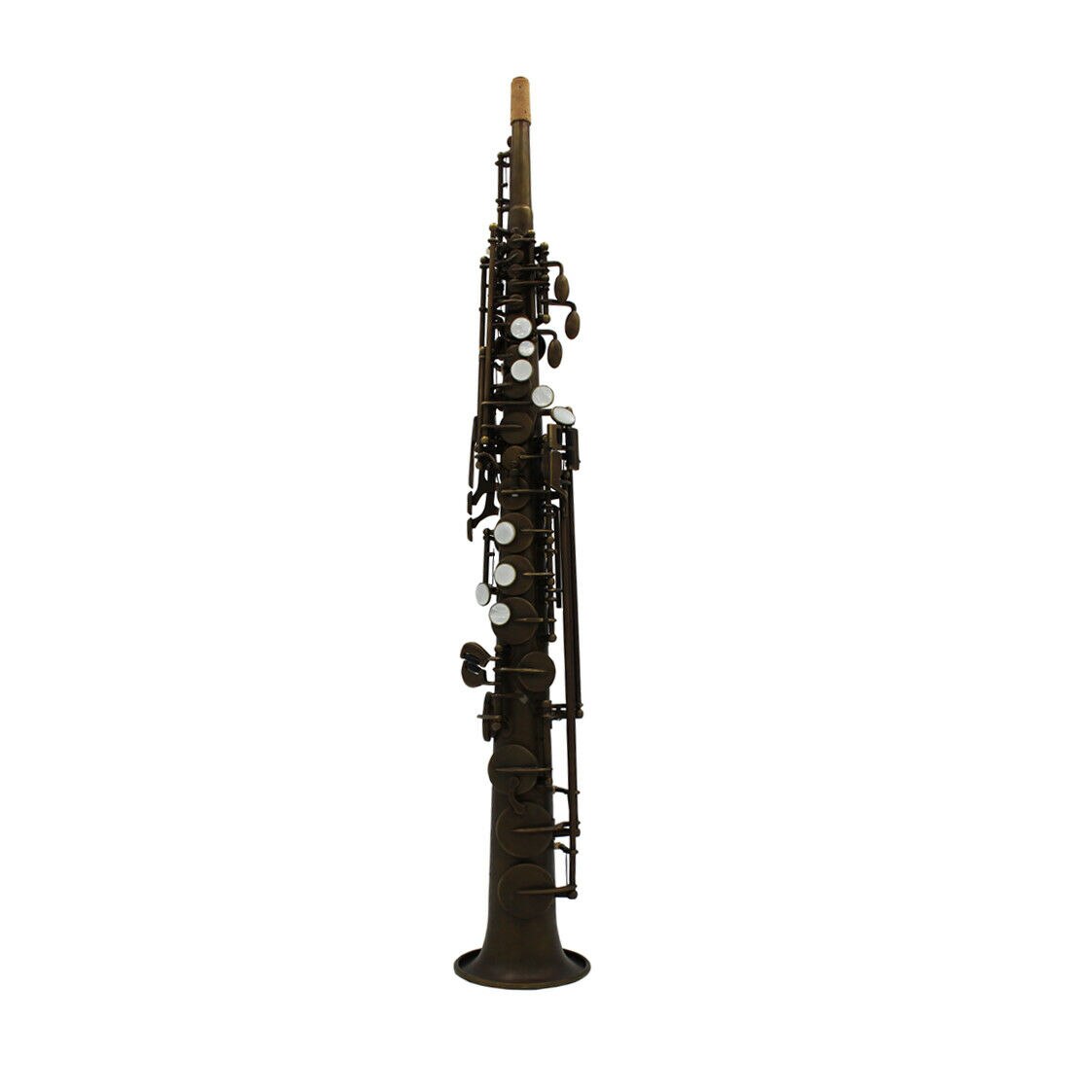 Music vintage antique neck fixed straight soprano saxophone sax soprano