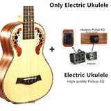 23 inch Ukulele concert Hawaiian guitar Ingman Spruce Panel Grape hole Electric Ukelele with Pickup EQ Musical Instruments