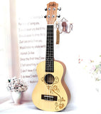 SevenAngel 23" Concert Ukulele 4 AQUILA Strings Hawaiian Mini Guitar Uku Acoustic Guitar Ukelele 12 Patterns guitarra send gifts